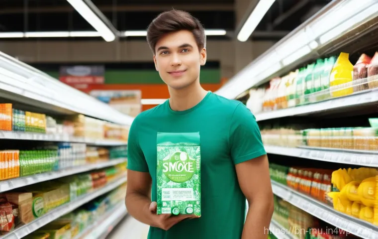 그린워싱이란 무엇인가  개념 정리 - **Greenwashing Deception in a Supermarket:**
    A young adult, male or female, in their late 20s, w...