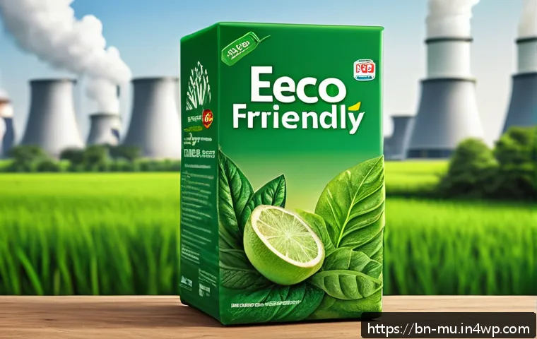 그린워싱 비판을 위한 포럼 개최 - A detailed illustration showing a deceptive marketing campaign about eco-friendliness, featuring a c...